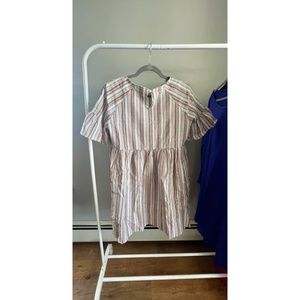 Striped Keyhole Dress